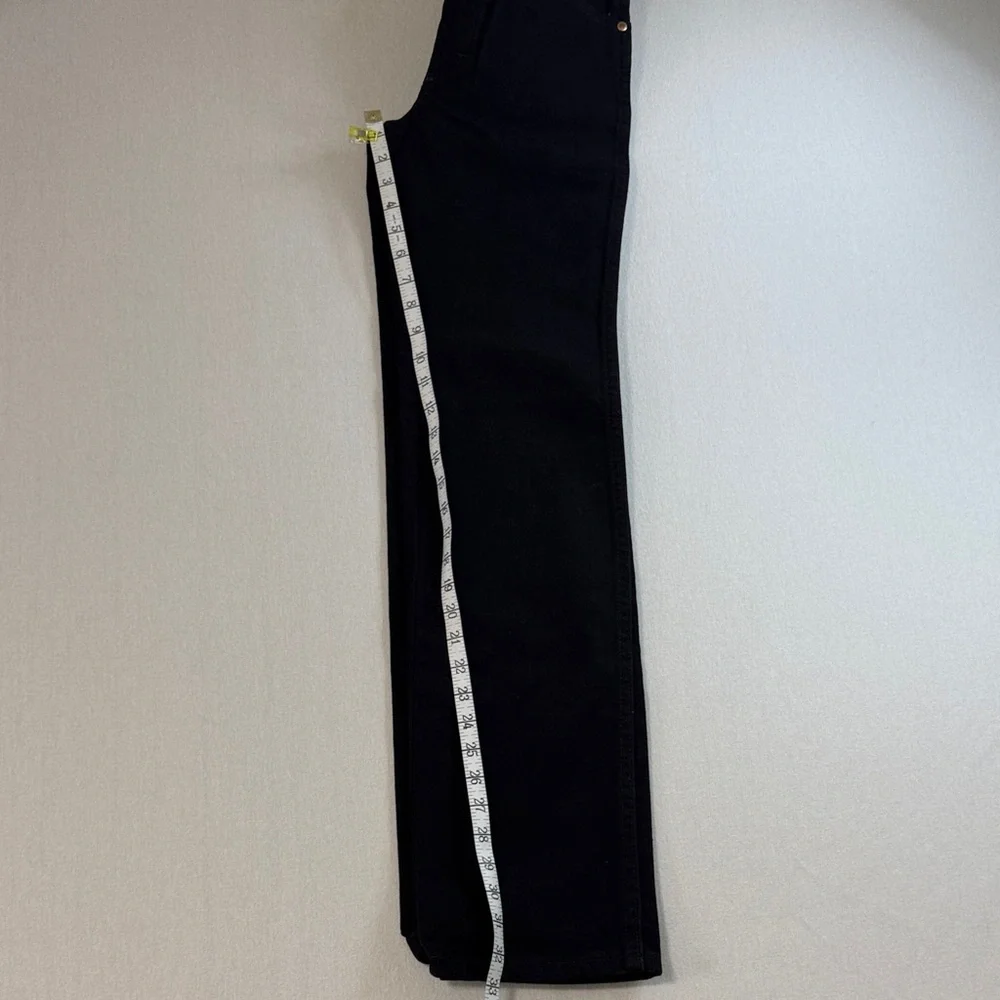 Wrangler Men's Slim Straight Jeans in Black with Tan Patch